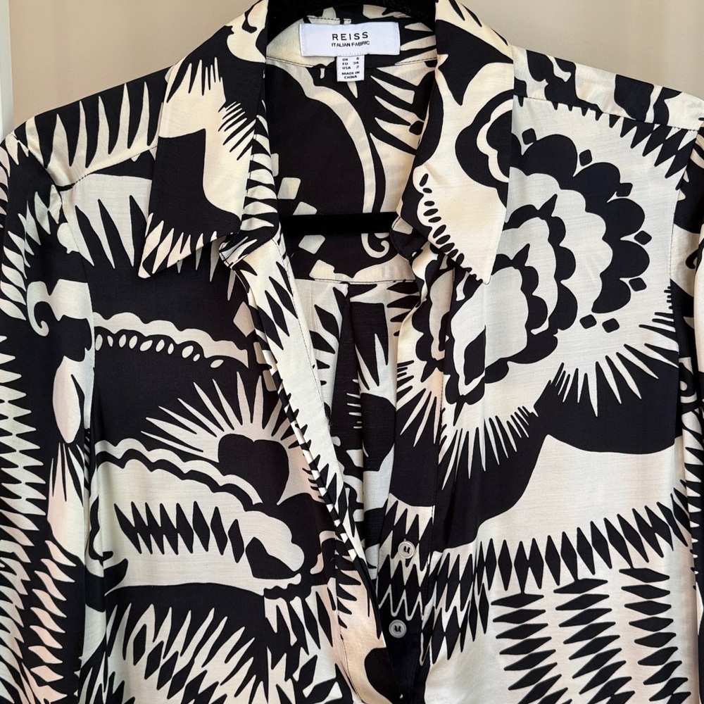 NWOT Reiss Tilly Printed Midi Size 2 - Picture 7 of 12